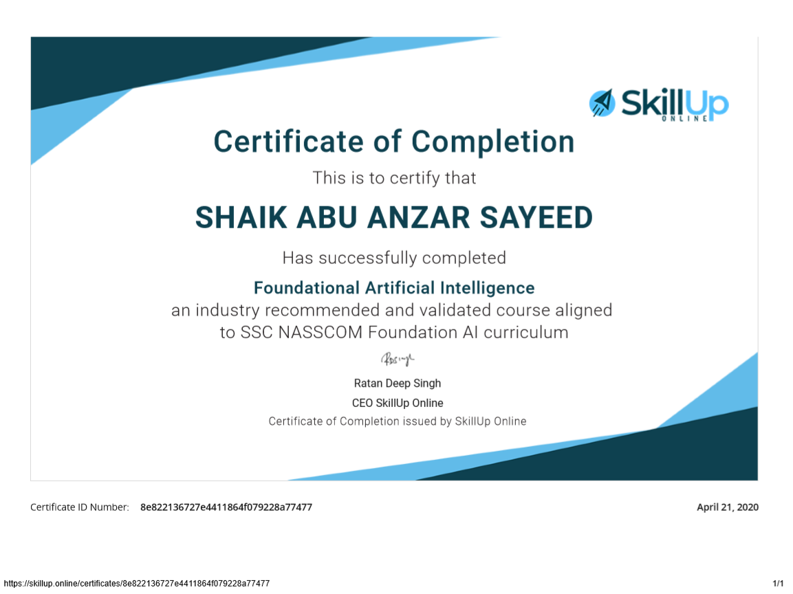 certificate