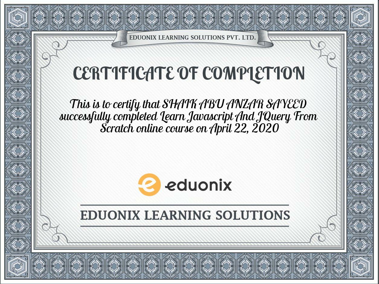 certificate