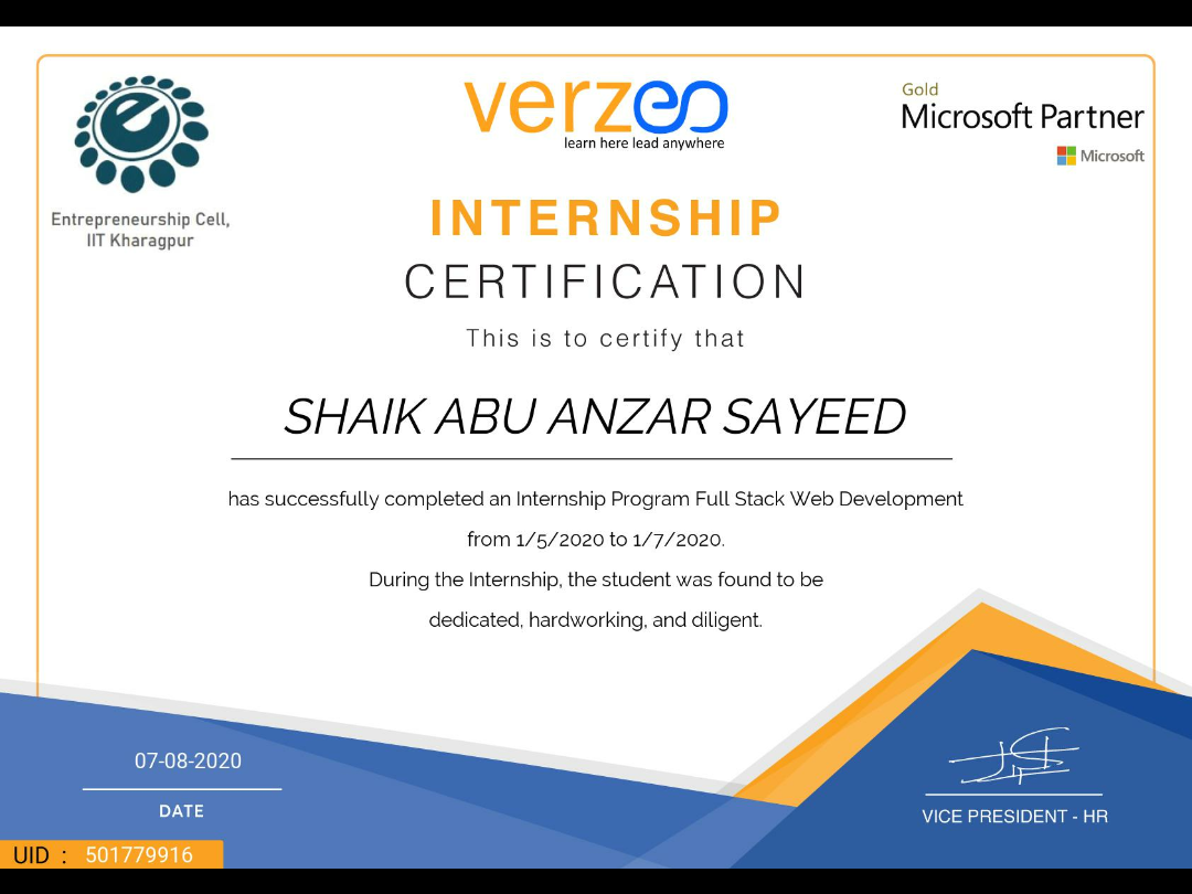 certificate